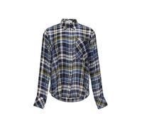 Karierte Hemdbluse aus Viskosemix 42 blau
