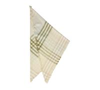 Karierter Jacquard-Schal mit offenen Fransen ONESIZE beige|mehrfarbig 2176926.81N9.ONESIZE