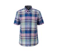 s.Oliver Herren 2146730 Hemd Kurzarm, blau|Mehrfarbig 33N2, 3XL
