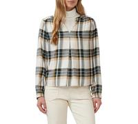 s.Oliver Karo-Bluse mit Faltendetail und elastischen Ärmelbündchen