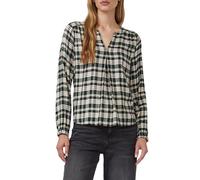 s.Oliver Karo-Bluse mit Faltendetail und elastischen Ärmelbündchen