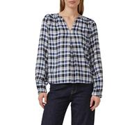 Karo-Bluse mit Faltendetail und elastischen Ärmelbündchen 42 blau|mehrfarbig 2170017.59N1.42