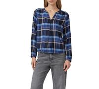 Karo-Bluse mit Faltendetail und elastischen Ärmelbündchen 44 blau|mehrfarbig 2170017.59N0.44