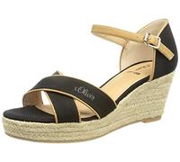 s.Oliver [WOMEN] 5-5-28307-26/001 BLACK Keilsandaletten FS 2021 für Damen, schwarz, Größe 37 EU
