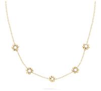 s.Oliver Necklace - Elegante Halskette aus poliertem Edelstahl - IP Gold - Rolokette 45 cm - wasserfest & hautfreundlich