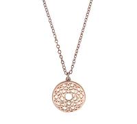 s.Oliver Kette mit Anhänger 925 Sterling Silber Damen Halsschmuck, 42+3 cm, Roségold, Ornamente, Kommt in Schmuck Geschenk Box, 2034178