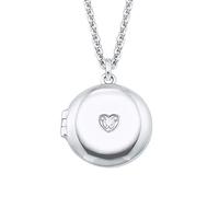 s.Oliver Kette mit Anhänger 925 Sterling Silber Damen Halsschmuck, mit Zirkonia synth., 42+3 cm, Silber, Herz, Kommt in Schmuck Geschenk Box, 2026087