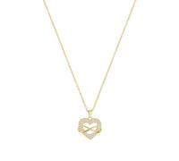 s.Oliver Kette mit Anhänger 925 Sterling Silber Damen Halsschmuck, mit Zirkonia synth., 42+3 cm, Weiß, Infinity/Love, Kommt in Schmuck Geschenk Box, 2032824