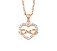 s.Oliver Kette mit Anhänger 925 Sterling Silber Damen Halsschmuck, mit Zirkonia synth., Herz, Kommt in Schmuck Geschenk Box