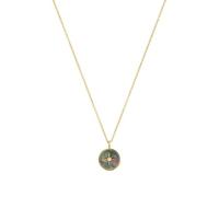s.Oliver Kette mit Anhänger 925 Sterling Silber Damen Halsschmuck, mit Zirkonia synth., Perlmutt, 42+3 cm, Silber, Stern, Kommt in Schmuck Geschenk Box, 2036863