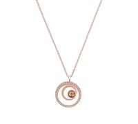 s.Oliver Kette mit Anhänger 2040615 Edelstahl/925 Sterling Silber Kristall roségold IP Damen