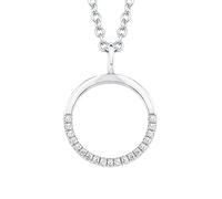 s.Oliver Kette mit Anhänger aus Edelstahl/925 Sterling Silber für Damen, Halsschmuck, mit Kristall, Kommt in Schmuck Geschenk Box