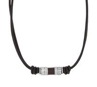 s.Oliver Herren Halskette 2038870 Leder braun Edelstahl grau