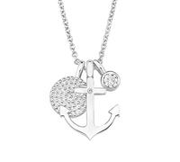 s.Oliver Kette mit Anhänger für Damen Anker, 925er Sterling Silber rhodiniert Weiß Home & Lifestyle Produkte (1.0 st)