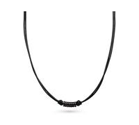 s.Oliver Herren Schmuck - Halskette & Armband aus Leder und Edelstahldetails mit Haizahnanhänger - Klassisch, Stilvoll und Maskulin - Perfekte Geschenkidee