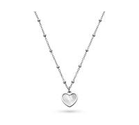 s.Oliver Necklace - Elegante Halskette aus poliertem Edelstahl - Silber - Gliederkette 45 cm - wasserfest & hautfreundlich