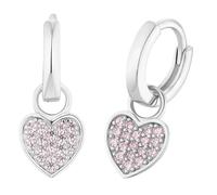 s.Oliver Kids Girls Creolen 2036875 Herz Pink Silber 925