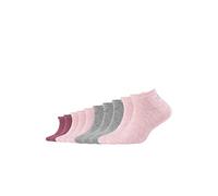 Sneakersocken S.OLIVER "essentials", Mädchen, Gr. 35-38, rosa (grau, rose meliert), Baumwolle, Elasthan, Polyamid, meliert, normal, Socken Sneakersocken, weiche Zehennähte, druckfreies Minibündchen (9