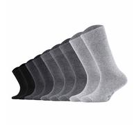 s.Oliver Kinder Socken, 9er Pack - Kurzsocken, einfarbig Grau/Schwarz 39-42