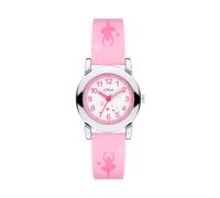 s.Oliver Kinderuhr - Rund - Silber - 27 mm - Uhr aus Metall mit Quarzwerk am Silikonband mit Dornschließe - Analoge Armbanduhr - 3 ATM wasserdicht - Kratzfest