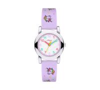 s.Oliver Kinderuhr - Rund - Silber - 27 mm - Uhr aus Metall mit Quarzwerk am Silikonband mit Dornschließe - Analoge Armbanduhr - 3 ATM wasserdicht - Kratzfest