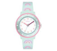 s.Oliver Kinderuhr - Rund - Blau - 38 mm - Uhr aus Kunststoff mit Quarzwerk am Silikonband mit Dornschließe - Analoge Armbanduhr - 5 ATM wasserdicht - Kratzfest