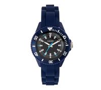 s.Oliver Kinderuhr - Rund - Blau - 38 mm - Uhr aus Kunststoff mit Quarzwerk am Silikonband mit Dornschließe - Analoge Armbanduhr - 5 ATM wasserdicht - Kratzfest