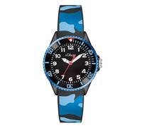 s.Oliver Kinderuhr - Rund - Schwarz - 38 mm - Uhr aus Kunststoff mit Quarzwerk am Silikonband mit Dornschließe - Analoge Armbanduhr - 5 ATM wasserdicht - Kratzfest