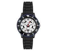 s.Oliver Kinderuhr - Rund - Schwarz - 38 mm - Uhr aus Kunststoff mit Quarzwerk am Silikonband mit Dornschließe - Analoge Armbanduhr - 5 ATM wasserdicht - Kratzfest