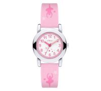 s.Oliver Kinderuhr - Rund - Silber - 27 mm - Uhr aus Metall mit Quarzwerk am Silikonband mit Dornschließe - Analoge Armbanduhr - 3 ATM wasserdicht - Kratzfest