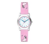 s.Oliver Kinderuhr - Rund - Silber - 27 mm - Uhr aus Metall mit Quarzwerk am Silikonband mit Dornschließe - Analoge Armbanduhr - 3 ATM wasserdicht - Kratzfest