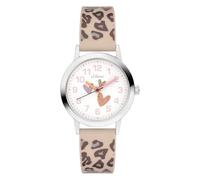 s.Oliver Kinderuhr - Rund - Silber - 28 mm - Uhr aus Metall mit Quarzwerk am Silikonband mit Dornschließe - Analoge Armbanduhr - 3 ATM wasserdicht - Kratzfest