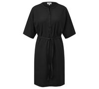Strukturiertes Jersey-Kleid mit Gürtel und Knopfleiste 34 schwarz 2180828.9999.34