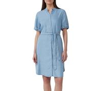 Kleid aus Lyocell mit Stehkragen und Gürtel 36 blau 2166192.53Y4.36