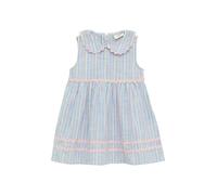 Gestreiftes Kleid in Leinenoptik mit Bubikragen 80 blau|mehrfarbig 2165021.53N2.80