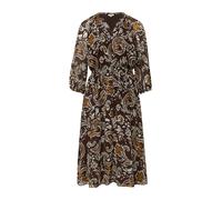 Chiffonkleid mit Effektgarn im Relaxed Fit 54 braun|mehrfarbig 2175598.89A2.54