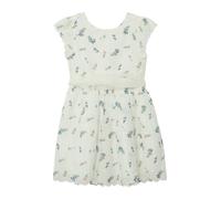 Gemustertes Kleid mit Flügelärmeln und Bindegürtel 104 creme 2176005.04A7.104