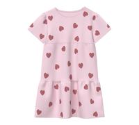 s.Oliver Kleid kurzarm Herzen Rippqualität 92 rosa/rot