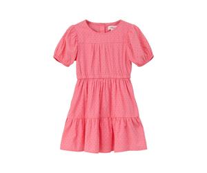 s.Oliver Kleid kurzarm Volant 92 koralle