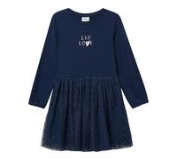 s.Oliver Kleid langarm mit Tüllrock Leoprint 98 marine