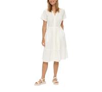 s.Oliver Damen 2151095 Kleid mit Bindegürtel, Creme 0210, 40