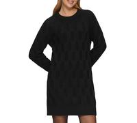 Kleid mit Strickmuster 38 schwarz 2157104.9999.38