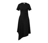 Asymmetrisches Jerseykleid mit Raffung 36 schwarz 2178990.9999.36