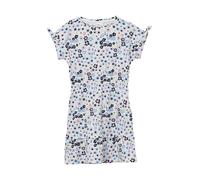 s.Oliver Kurzes Kleid mit All-Over-Print und Raffung weiß 104