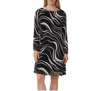 Plissiertes Chiffonkleid mit All-over-Print und Viskosefutter 44 schwarz 2167247.99A3.44