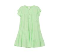 s.Oliver Krepp-Kleid Flügelarm Volant 92 hellgrün