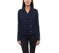 s.Oliver Kurz-Jacke elastischer Sweat-Blazer für Damen Sakko Jackett Marine, Größe:36