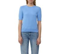 Kurzärmeliger Strickpullover mit Rippbündchen im Slim Fit 46 blau 2168717.5141.46