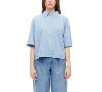 Kurzarm-Bluse aus Leinenmix 42 blau 2179138.5025.42