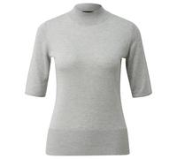 s.Oliver Kurzarm-Feinstrickpullover aus Viskose mit Glitzergarn Grau Größe 38